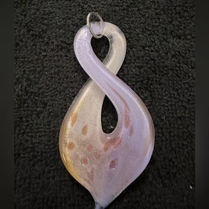 Murano Glass Handcrafted Lavender & Pale Pink Pendant
